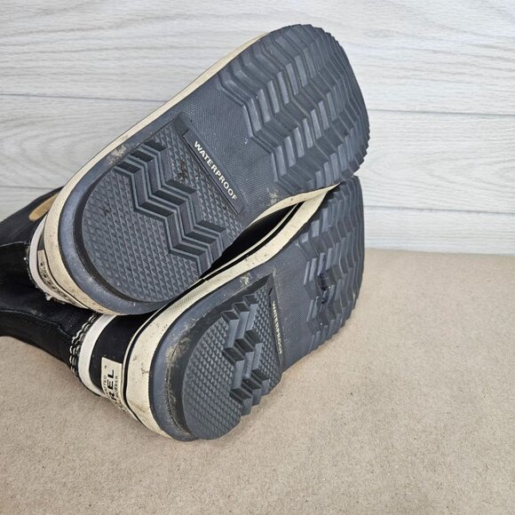 Sorel Black Fossil Boots Womens Size 7 NL1717-010 Waterproof Winter Snow Lined - Picture 7 of 10